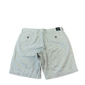 J.Crew Gray White Striped Men's Linen Cotton Blend Chino Short Size 34 NWT